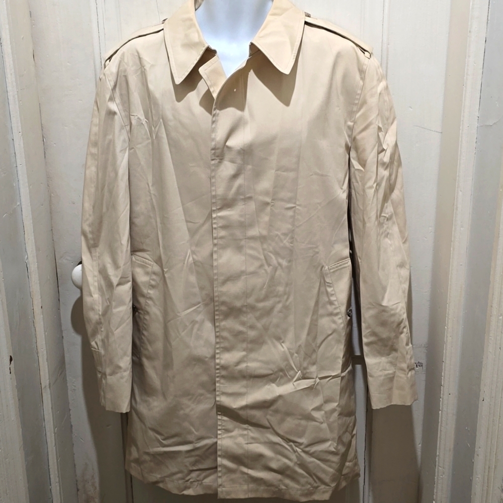 LONDON FOG Overcoat Trench Coat Mens 44REG